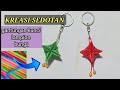 GANTUNGAN KUNCI LAMPION/BUNGA DARI SEDOTAN,STRAW FLOWER KEYCHAIN,DIY, TUTORIAL