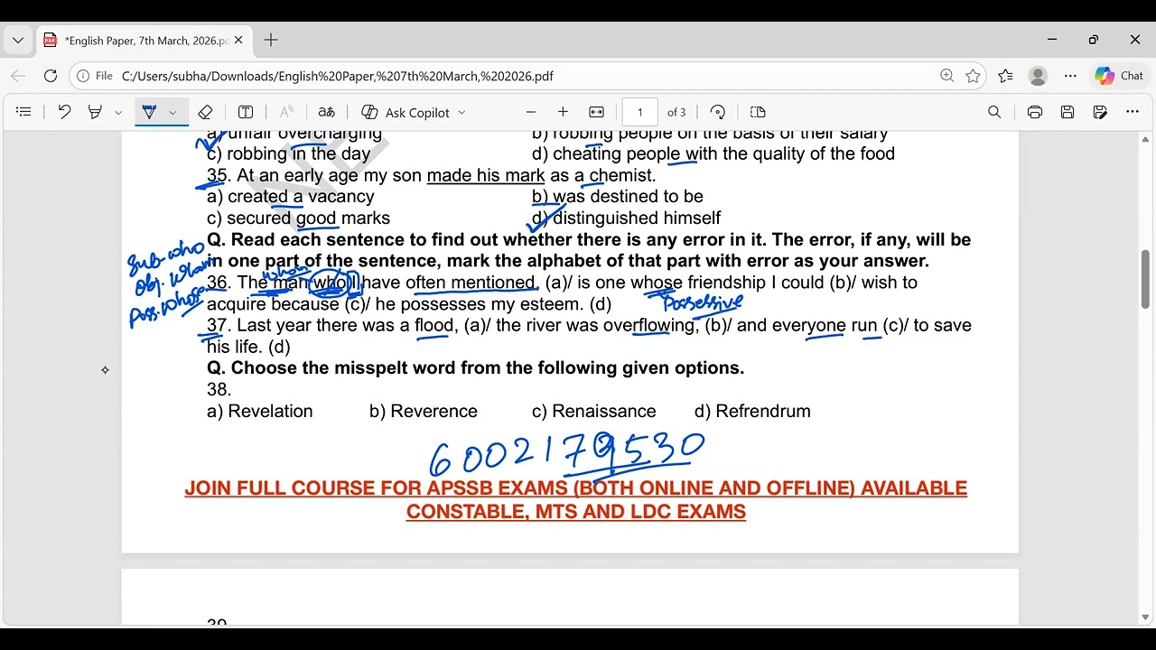 Top 25 English MCQs Explained | SSC CGL, CHSL & APSSB CGL/CSL | Complete Solution