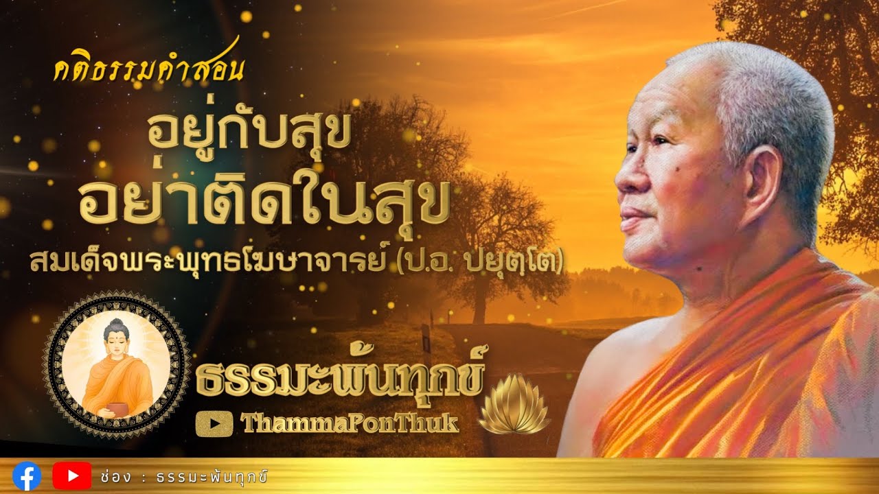 อยู่กับสุขอย่าติดในสุข : ฟังธรรมะ ท่าน ป.อ. ปยุตฺโต วัดญาณเวศกวัน #ฟังธรรมะ #ธรรมะ