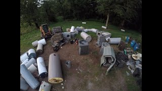Scrapping a bunch of water heaters and central air units.