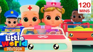 Räder am Krankenwagen 🚑 | Kinderlieder für Kleinkinder | Little World Deutsch