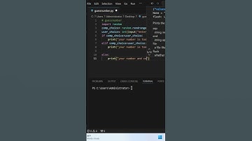 I MADE A NUMBER GUESSING GAME FROM PYTHON! #shorts #ytshort #viralvideo  #funny #emotional
