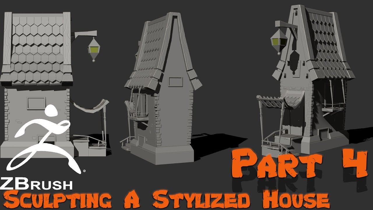 modeling a house in zbrush