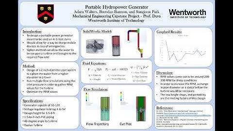 Portable Hydropower Generator - Wentworth Mechanical Capstone Project 2021