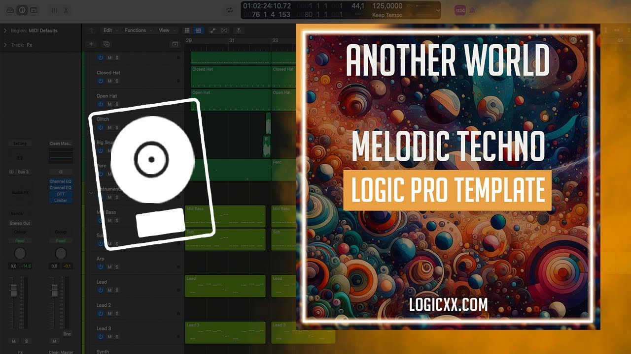 Another World - Melodic Techno Logic Pro Template (Anyma, Chris Avantgarde, Afterlife Style)