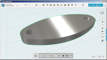 123D Design: Plate with Holes (Sketch Tools)