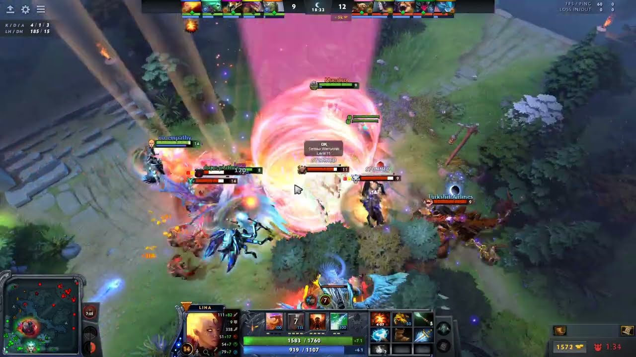 Rank 1 BetBoom.Pure Lina triple kill [11000 average MMR, vs OG.bzm]