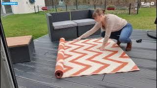 Avis Consommateur : Tapis rural Blooma blanc et mango 160 x 230 cm | Castorama