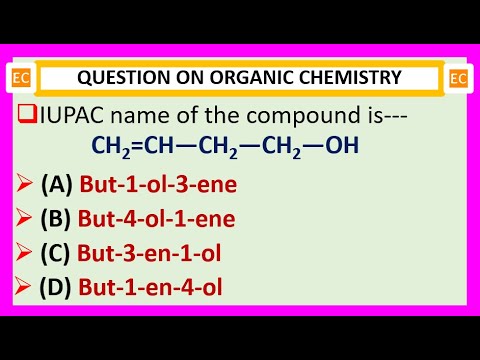 OQV NO – 77 IUPAC name of organic compound CH2=CH―CH2―CH2―OH. - youtube