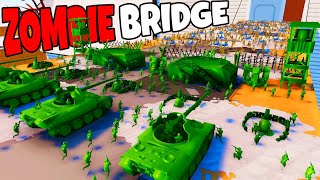 Zombie Invasion of GREEN ARMY MEN Bridge Defense...  Attack on Toys