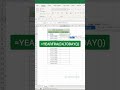 age calculation #shorts #excel #msexcel #youtubeshorts