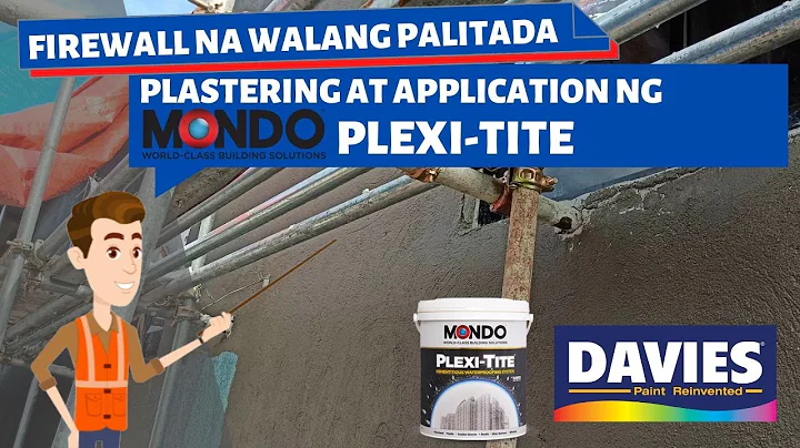 Pagpapalitada at  Application ng Mondo Plexi-Tite Cementitious Waterproofing sa firewall