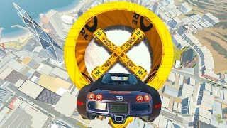 высокоскоростной Прыжок - Уничтожая машину (BeamNG Drive)