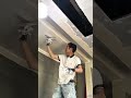 Applying white plaster with carpentry tools #shorts