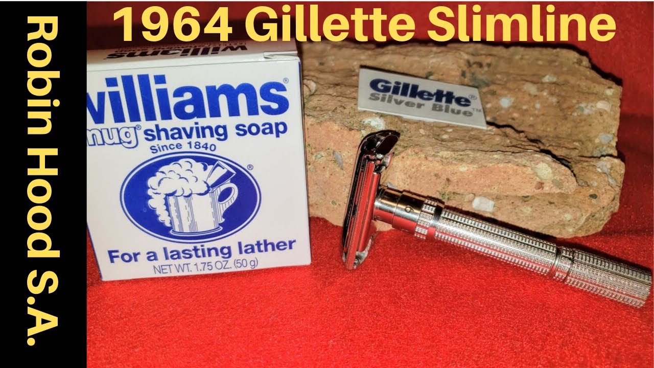 1964 Gillette Slimline Razor | Williams Mug Soap - YouTube
