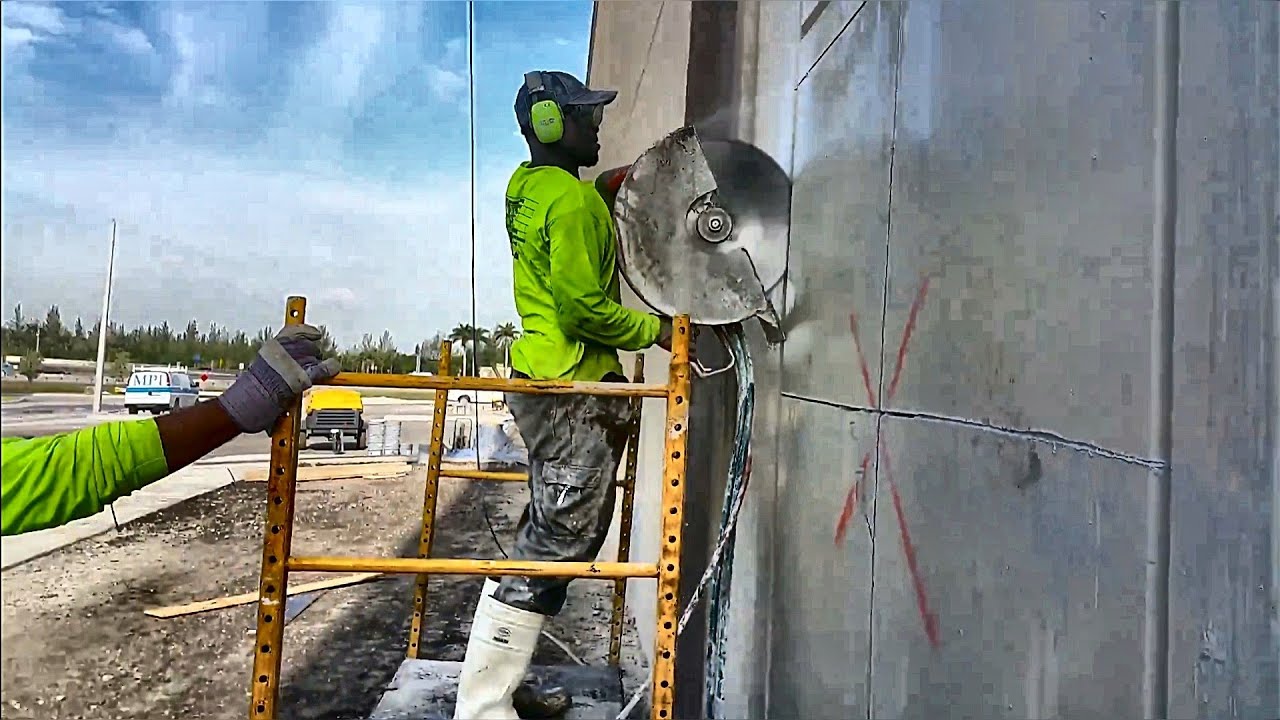 Cutting Tilt Panel Openings | Concrete Cutting Miami, LLC