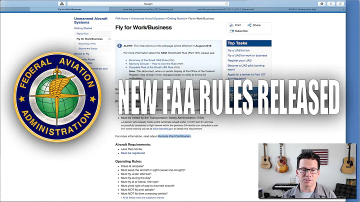 Commercial Drone Use Update - FAA Part 107 - UAS Regulations Update