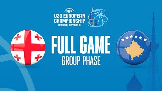 Georgia v Kosovo | Full Basketball Game | FIBA U20 European Championship 2022