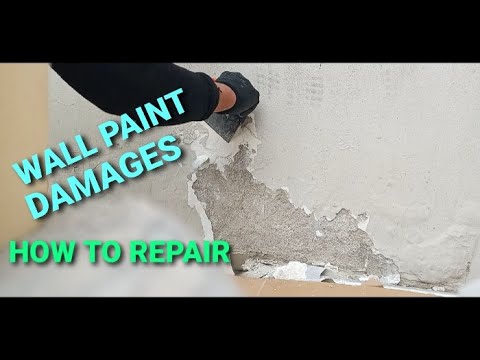 WALL PAINT DAMAGES HOW TO REPAIR/ STEP BY STEP