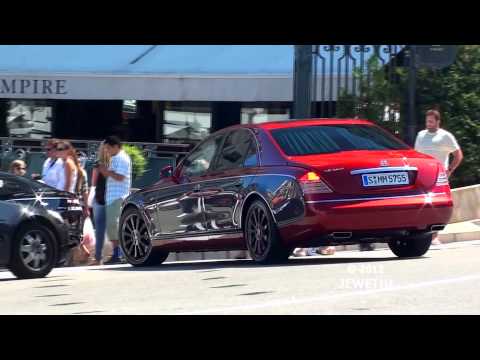 Two-Tone Maybach 57 S 2011 Driving In Monaco! (1080p Full HD)