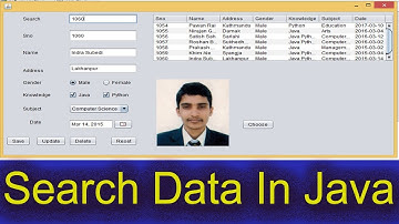 Search data in database using java