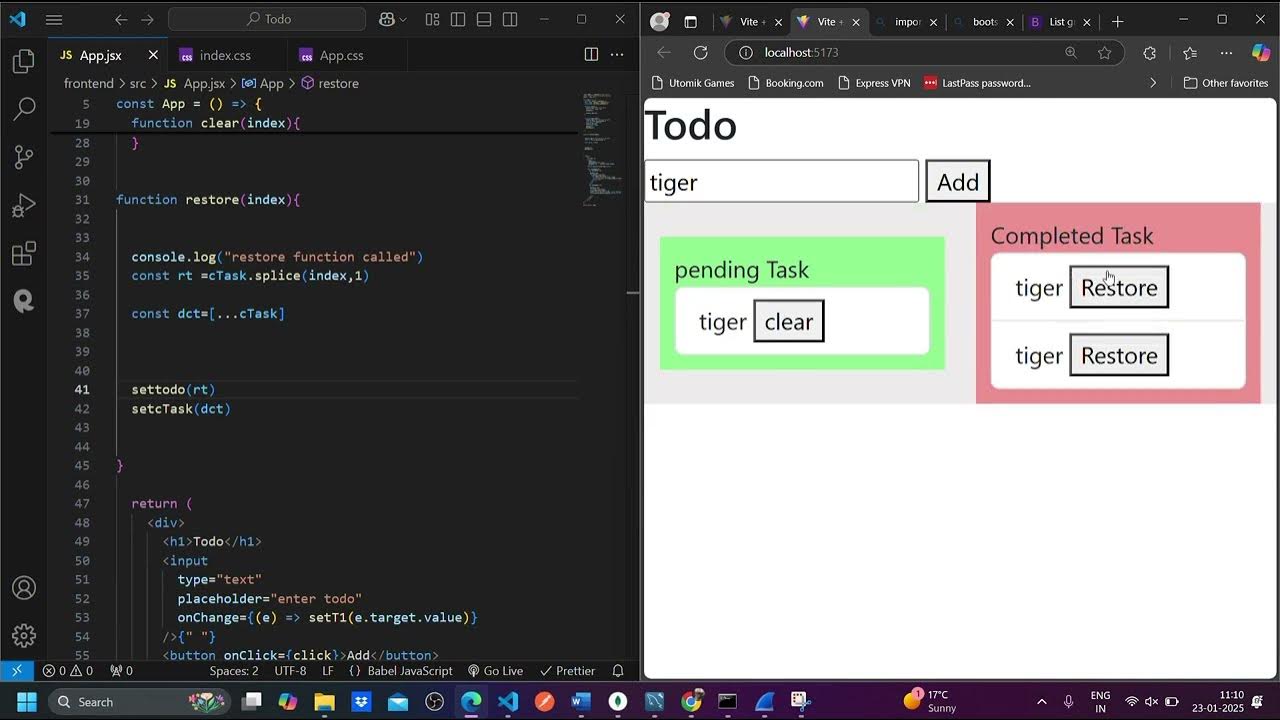 To-Do App Mini Project Part-2 | Add & Restore Tasks | Simple Project ...