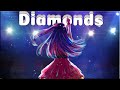 Nightcore  diamonds by rihanna  lyrics rock version