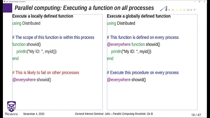 Julia: Parallel computing revisited