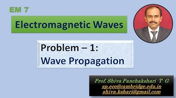 Problem 1 | Wave propagation | Electromagnetic Waves | Field theory | Shiva Panchakshari T G