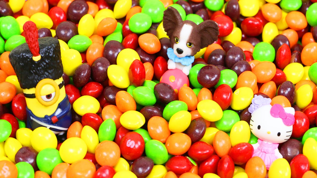 Skittles Surprise Toys Hide and Seek - Disney Mickey Mouse Hello Kitty Shopkins Minions