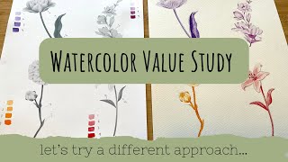 Watercolor Value Study. I've been taking the wrong approach with my beginner paintings. Are you?