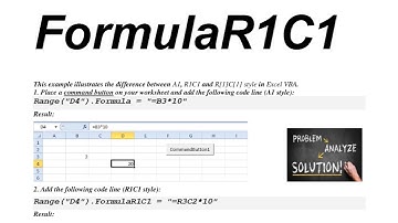 This Excel tutorial showcases how to FormulaR1C1