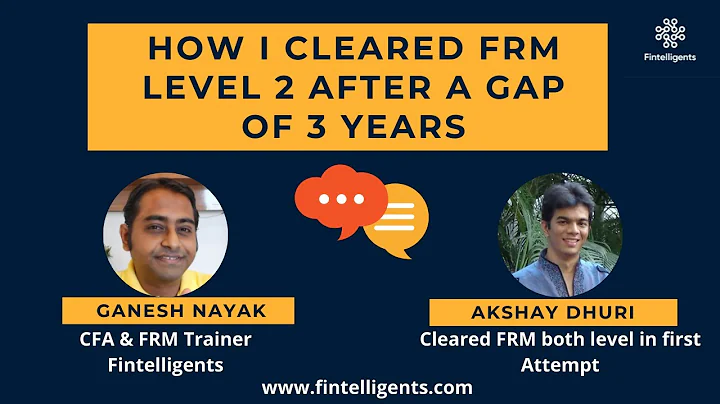 How I cleared FRM Level 2 after a GAP of 3 years | Akshay Dhuri | Career Conversation