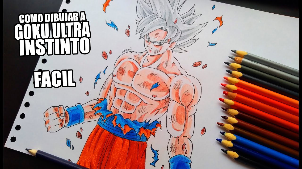Como Dibujar a Goku Ultra Dominado Fácil | How to draw Goku UID | DRAGON BALL SUPER | Billy - YouTube