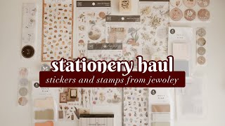 Stationery haul from Jewoley; rub-on stickers, stamps and journaling stationery screenshot 1