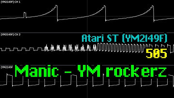505 - "Manic - YM rockerz" (Atari ST) [Oscilloscope Visualization]