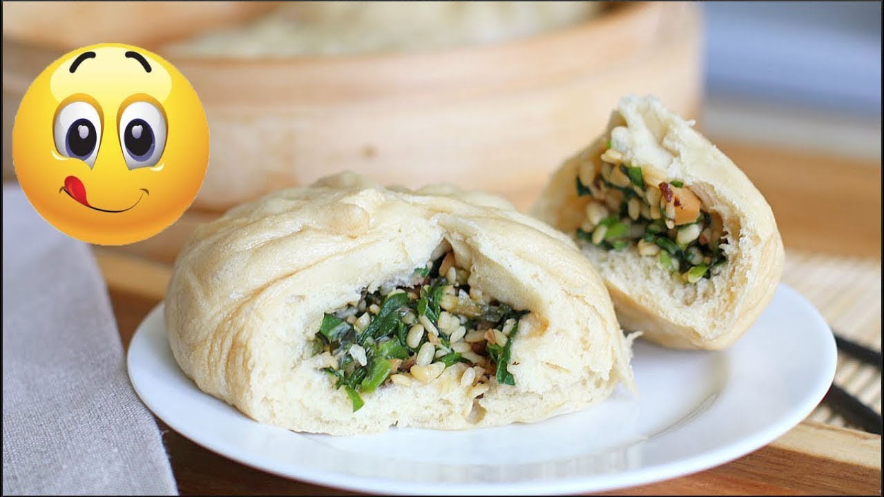 CHINESE CHIVE AND MUSHROOM BUNS!! (VEGAN)