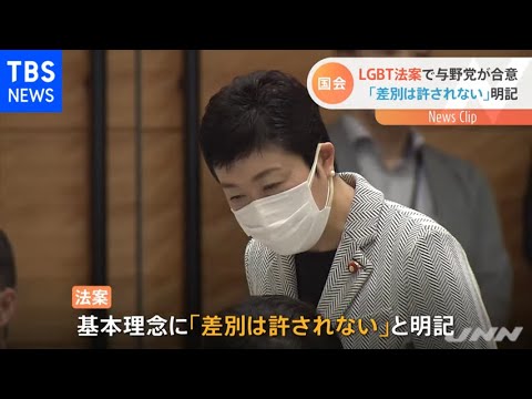 TBS NEWS 2021/05/14 ＬＧＢＴ法案で与野党が合意 「差別は許されない」明記