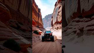 Red monster truck conquers the rocky hill in epic style. #offroadlegends #monstertruck #offroad