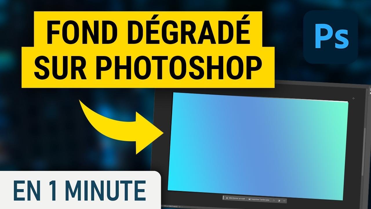 Comment créer un fond dégradé sur Photoshop - YouTube