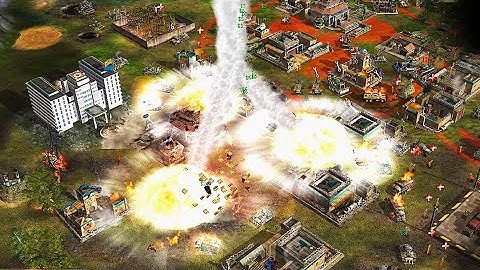 China with Powerful Nuclear - 1 vs 7 Insane Army C&C Generals Zero Hour - Gameplay