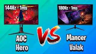 Monitor Gamer 180HZ vs 144HZ - Qual o melhor? AOC Hero 24G2 vs Mancer Valak Mcr-vlk24-bl01