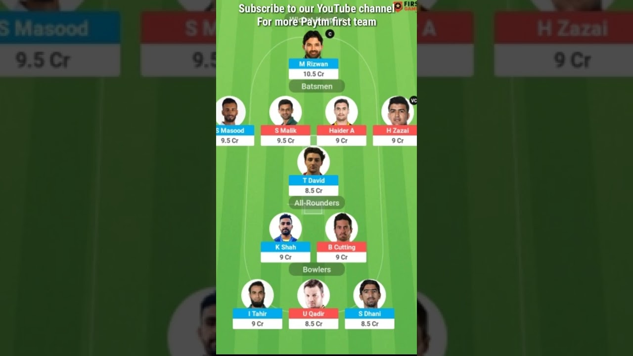 MUL vs PES Paytm first team ||