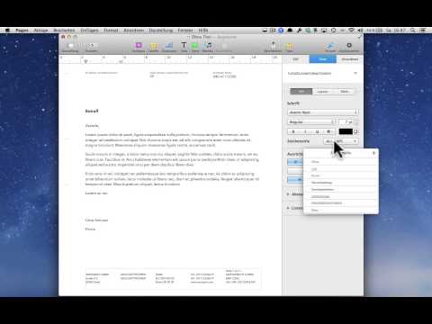 DIN Norm mit Pages am Mac