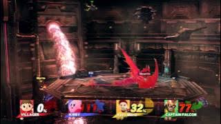 Super Smash Bros. U - 4 Player Battle at Pyrosphere