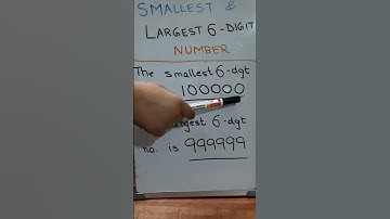 Write the smallest 6-digit number  Write the largest 6- digit number #smallestnumber #largestnumber