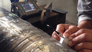 How to Ultrasonic Testing with USM 35 on shaft #3 [Thai]