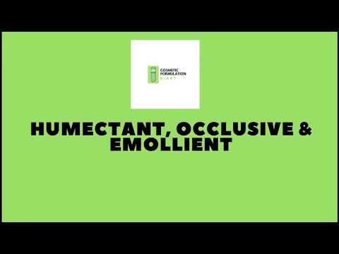 Vidéo: Humectant: Définition, Exemples Courants, Occlusifs Et Produits