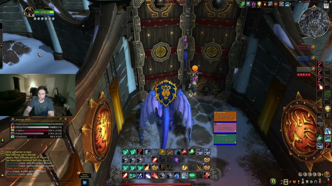 Rank 1 in the World XP 5-1 High Rated Solo Shuffle with SUPATEASE RDruid as Deva Evoker on WoW Beta