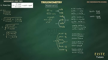 Trigonometry Practice Set 6.1  Q.6 (iii)